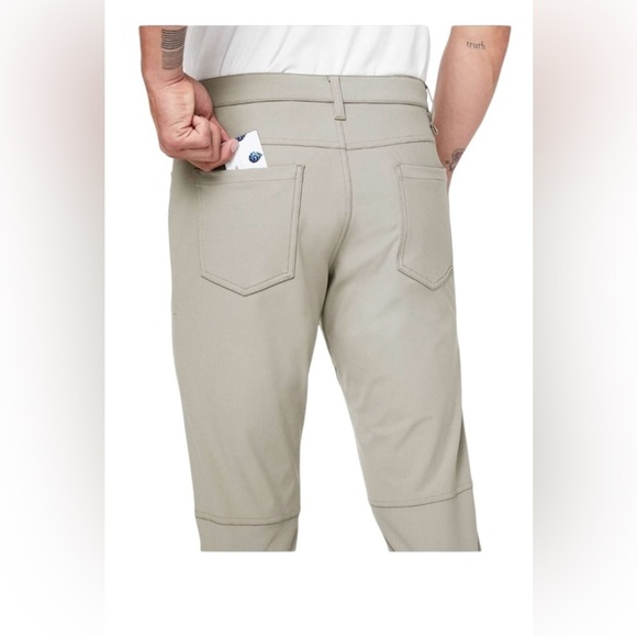 Lululemon Men’s ABC Pant Slim Fit Warpstreme 34X28 Silverstone Four Way Stretch - Picture 9 of 12